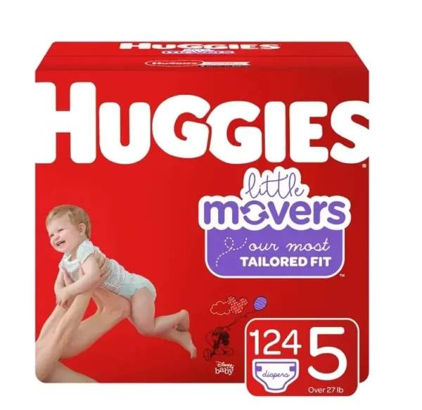 Huggies Diapers, Little Movers Baby Diapers, All Sizes (16-28 lbs), 156 Count (6 packs of 26) - Image 4