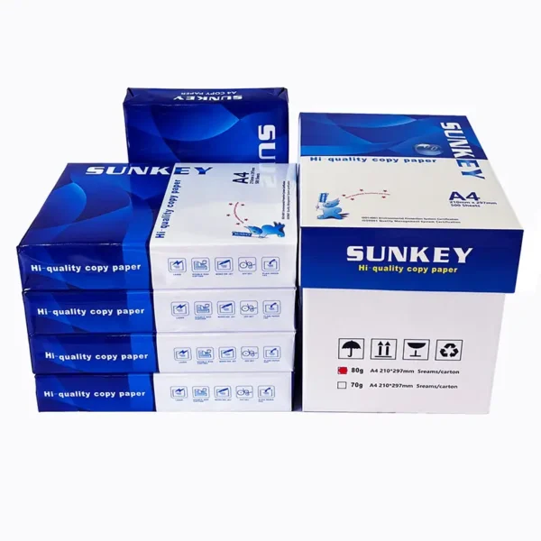 Sunkey A Grade 80gsm 75gsm Brightness 157% Opacity 97% 500 Sheets 5 Reams Papier Double Printer Papel Copy Bond Office a4 Paper