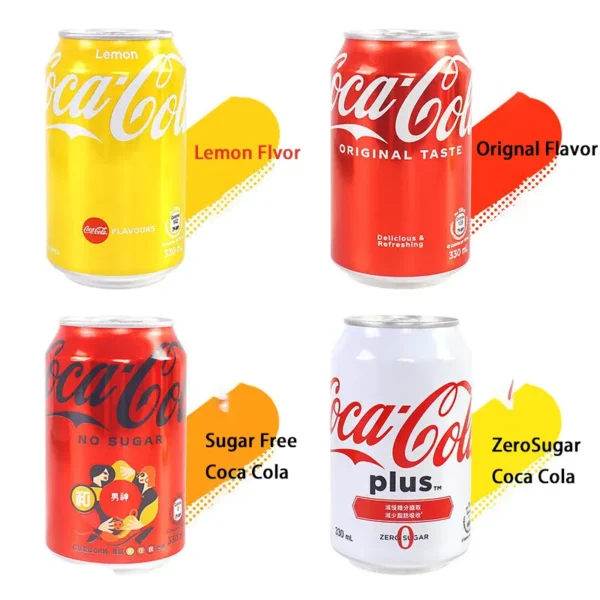 Coca Cola Soft Drink Can 330ml x 24 - Image 2