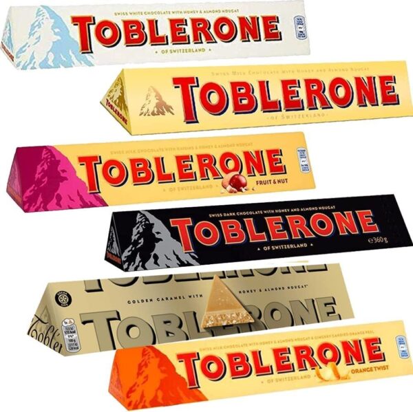 Toblerone Chocolate Giant XL 360g Bars Milk, Dark, White Fruit & Nut 7 Flavours