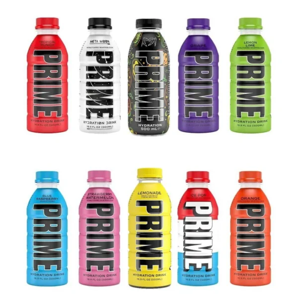 Prime Hydration Drink All Flavors – 500ml – Pack of 10